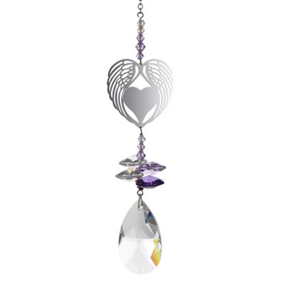 Angel Wing Heart Crystal Fantasy Rainbow Maker 24cm